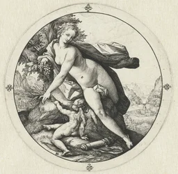 Venus y Cupido Venus se congela sin Ceres y Baco (título sobre el objeto)