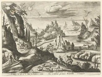 Paisaje con la caída de Ícaro Ne quid nimis (título sobre el objeto)