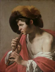 Pícaro tocando una flauta dulce