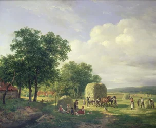 Paisaje boscoso con segadores, 1822