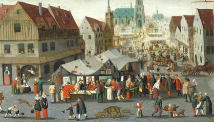 Plaza del Mercado, de Hendrick van Steenwijck Younger (hacia 1580-1649)