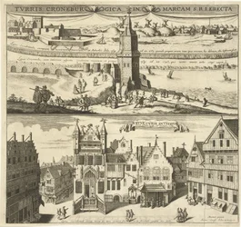 Vista del Kroonenburg y el Antiguo Ayuntamiento de Amberes
