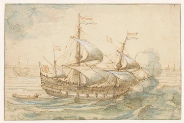 Buque de guerra en el mar