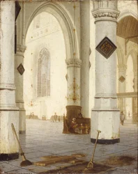 Interior de una iglesia (óleo sobre tabla)