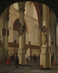 Vista de la Oude Kerk de Delft