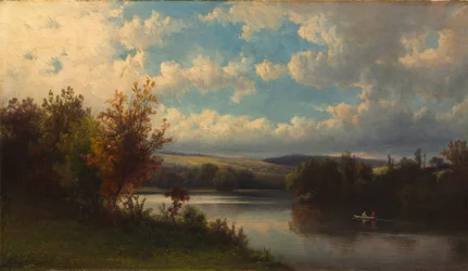 Paisaje cerca de Granby, Connecticut, c.1870 (óleo sobre lienzo)