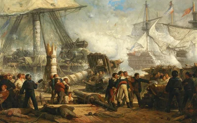 Lord Nelson en la Batalla de Trafalgar, 1878