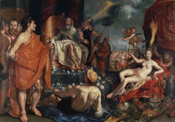 Hermes presenta a Pandora al rey Epimeteo, 1611