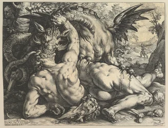 El dragón devorando a los compañeros de Cadmo, 1588