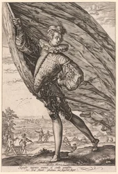 El abanderado, girado a la izquierda, 1587