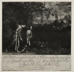 Tobías y el Ángel, placa grande