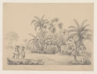 Vista de la calle a las afueras de Paramaribo