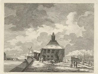 Sagged Muiderpoort, visto desde la rampa, 1769