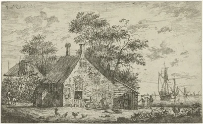 Granja en un río