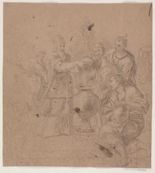 Abraham y Melquisedec. (Génesis 14, 17 f.)