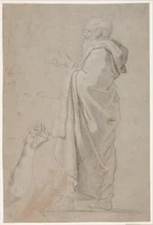 Monje de pie. Estudio de un brazo
