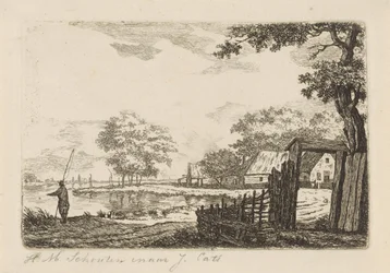 paisaje con pescador