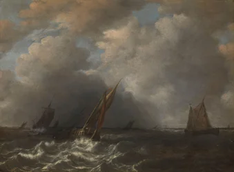 Tormenta en el río Mosa