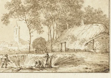 Cortacéspedes en una granja