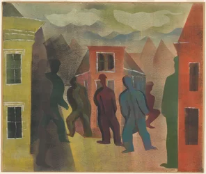 Escena callejera con figuras