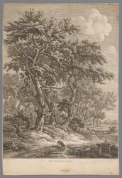 Paisaje en Zuidlaren En Zuidlaren (título sobre objeto) Nueve caras en Drenthe (título de la serie) IX Rostros en y cerca del paisaje de Drenthe (título de la serie)