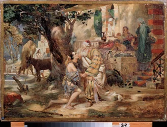 El regreso del hijo pródigo. Pintura de Henryk Siemiradzki (1843-1902), óleo sobre lienzo. arte polaco