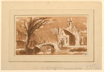 Dibujo, Ciudad sobre un canal, 1750-70