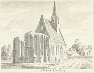 Vista de la Iglesia Blanca en Noordwijkerhout