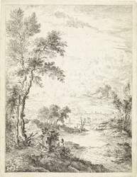 paisaje con un rio