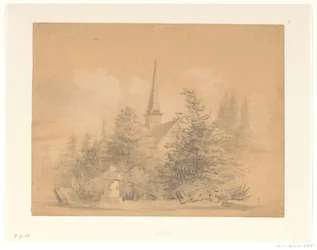 Iglesia entre árboles