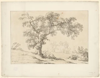 Árbol en paisaje Tentamina Lithographica (título de la serie) Paisajes italianos (título de la serie)
