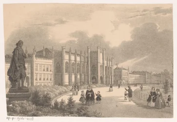 Vista del Willemshof en Willemspark hacia 1849