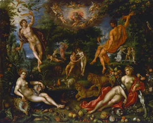 Paraíso terrenal, c.1607 (óleo sobre lienzo)