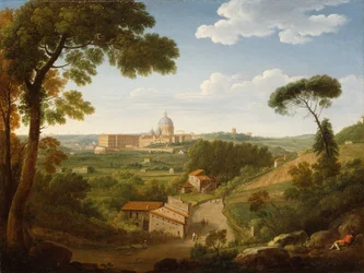 El Vaticano desde Monte Mario (óleo sobre lienzo)