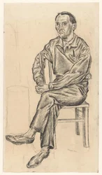 Hombre sentado en una silla