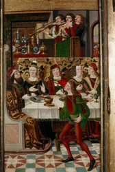"El banquete de Asuero", basado en un relato del Libro de Ester, de autor desconocido, 2022 (foto)