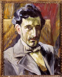 Retrato del compositor Maurice Ravel (1875-1937) Pintura de Henri Manguin (1874-1949) 1903 Sol. 0,43x034 m París, musee national d