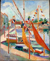 El 14 de julio en St. Tropez (óleo sobre lienzo)