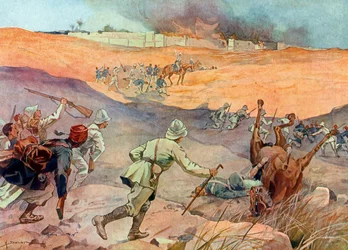 Conquista de Dahomey: "Las tropas del coronel Dodds a las puertas de Abomey