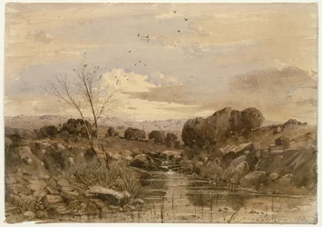 Paisaje con arroyo