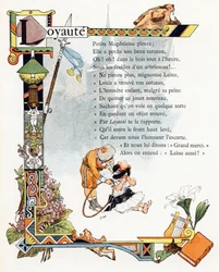 Ilustración para "Alfabeto de buenos ejemplos", c.1890 (grabado)