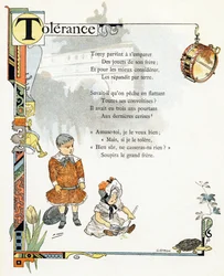 Ilustración para "Alfabeto de buenos ejemplos", c.1890 (grabado)