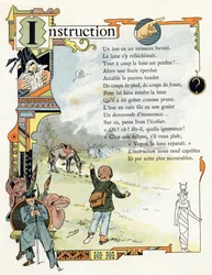 Ilustración para "Alfabeto de buenos ejemplos", c.1890 (grabado)