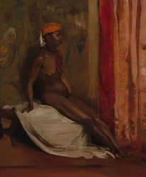 Mujer africana sentada