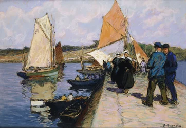 Pescadores en un Muelle