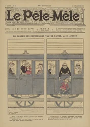 Del peligro de las expresiones hechas. Ilustración para Le Pele-Mele, 1902