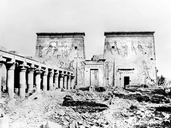 Templo de Isis, Philae, Nubia, Egipto, 1887