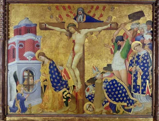 El retablo de San Denis, completado en 1416 para la Iglesia de la Cartuja de Champmol
