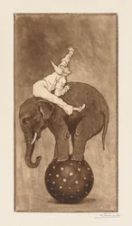 Elefante y payaso