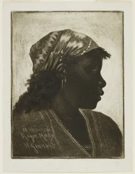 Cabeza de una mujer negra, hacia 1888